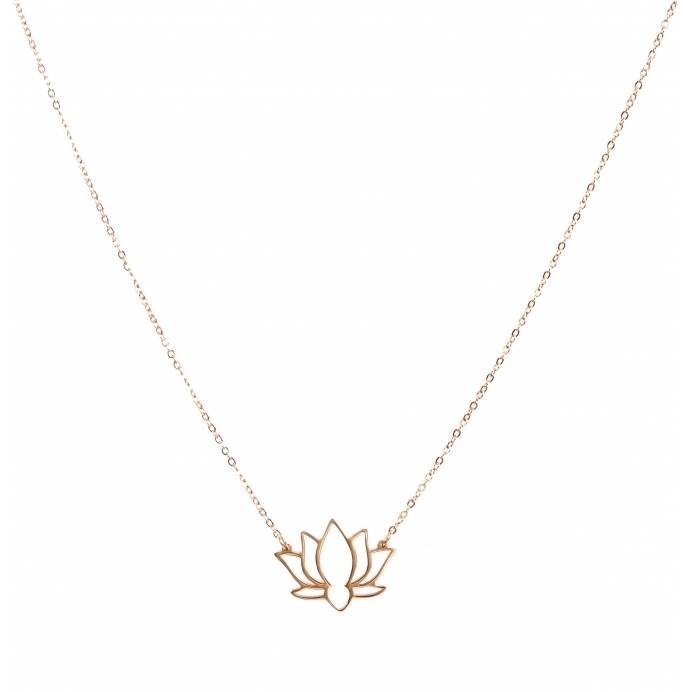 Collier Fleur De Lotus Doré